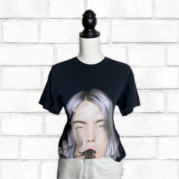 Billie Eilish Black Slightly Cropped “You Should See Me in A Crown” Graphic Top - Picture 2 of 3